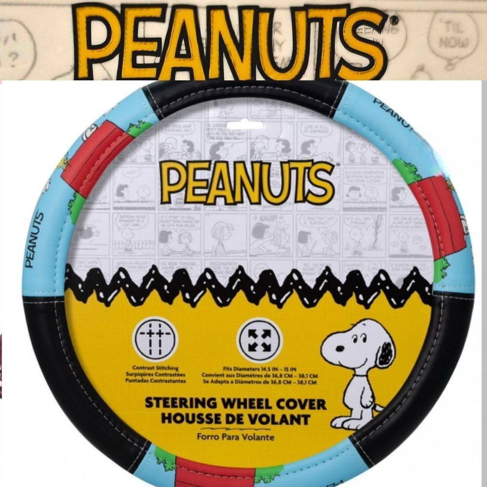 Peanuts Snoopy On Dog House Steering Wheel Cover